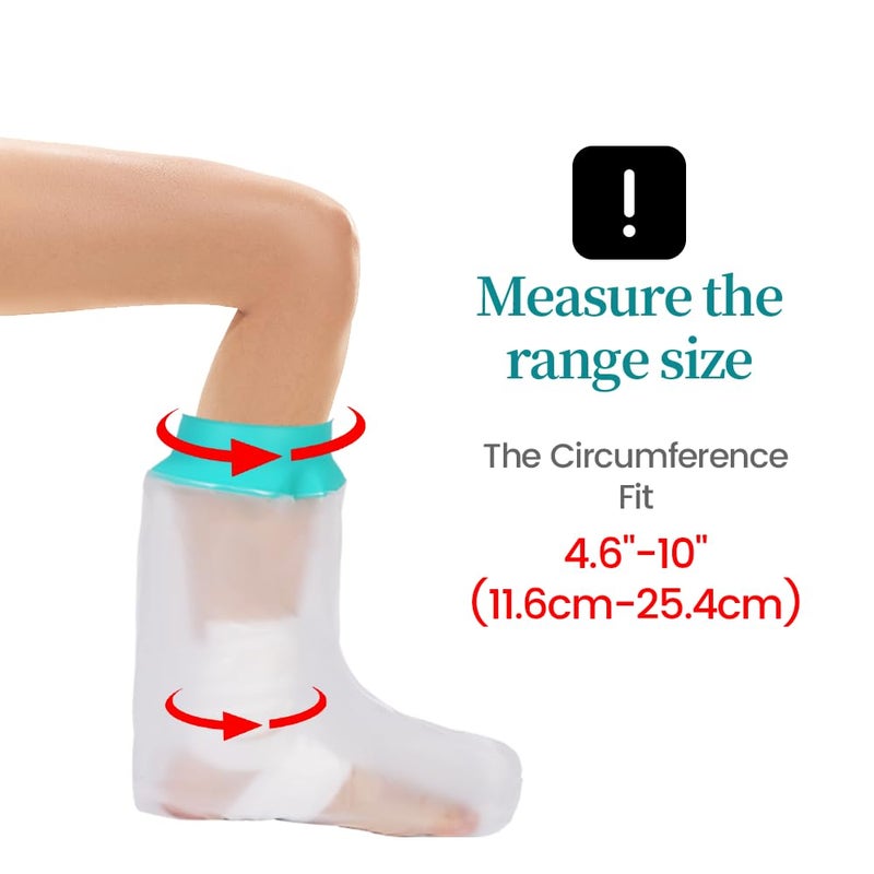 mosago Kids Waterproof Cast Covers for Shower Foot, Ankle Cover Protector Bag Showering/Swimming, Boots For Feet/Toes After Surgery/Injury/Amputated/Prosthetics, Wound Dressing/Amputation Accessories Dry - Image 4